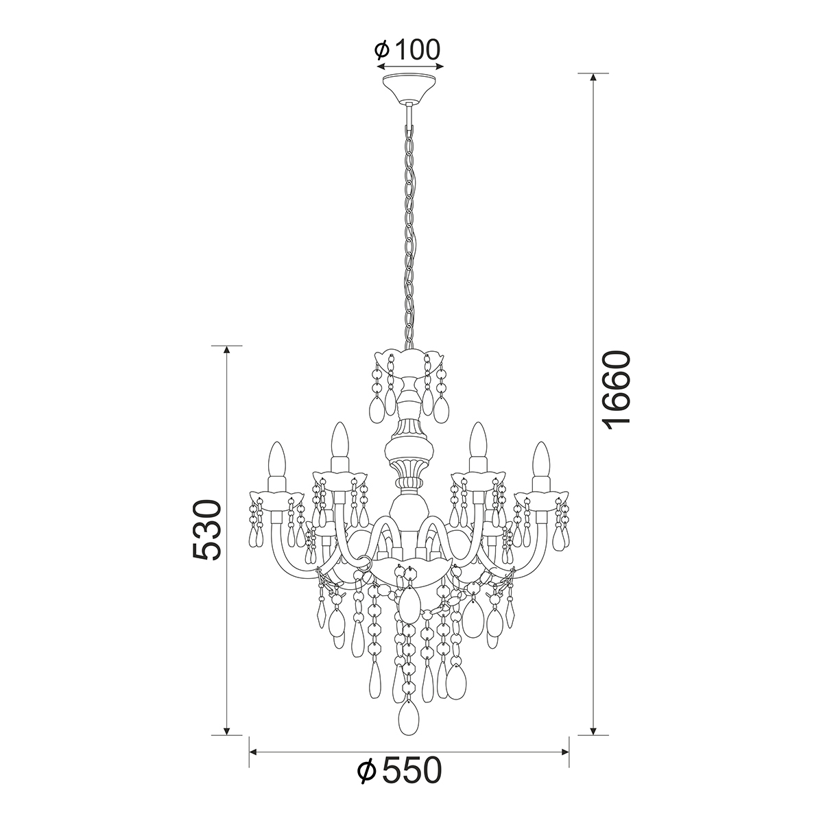 Πολυέλαιος Οροφής Aca Pegasus Sf64026T Chrome Clear Home Φωτιστικά Spitishop