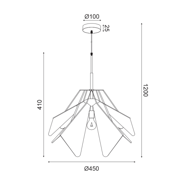 Φωτιστικό Οροφής Μονόφωτο Aca Origami EF39P145WH Black/Sanblast