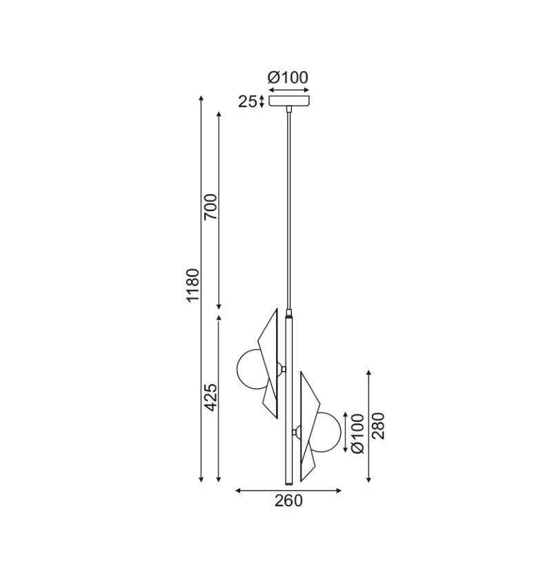 Φωτιστικό Οροφής Δίφωτο Aca Polygon Hl42592P25Bg Home Φωτιστικά Spitishop