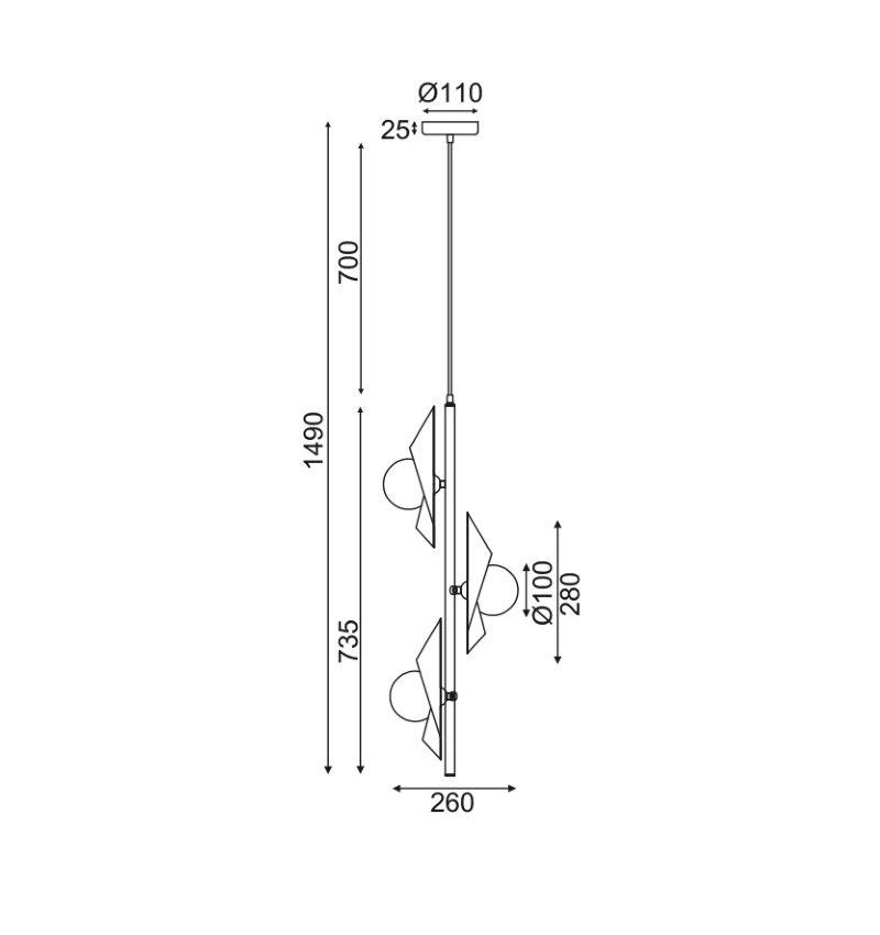 Φωτιστικό Οροφής Τρίφωτο Aca Polygon Hl42593P26Bg Home Φωτιστικά Spitishop