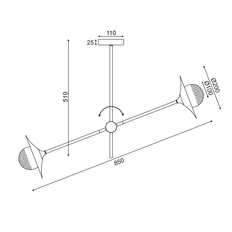 Φωτιστικό Οροφής Δίφωτο Aca Layla Hl4322C84Bb Brass Home Φωτιστικά Spitishop