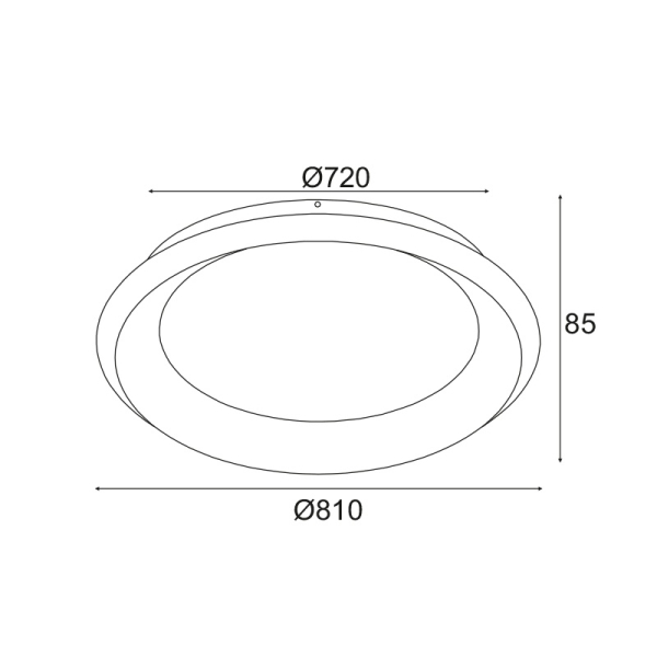 Φωτιστικό Πλαφονιέρα LED Aca Diana BR71LEDC81BK Black