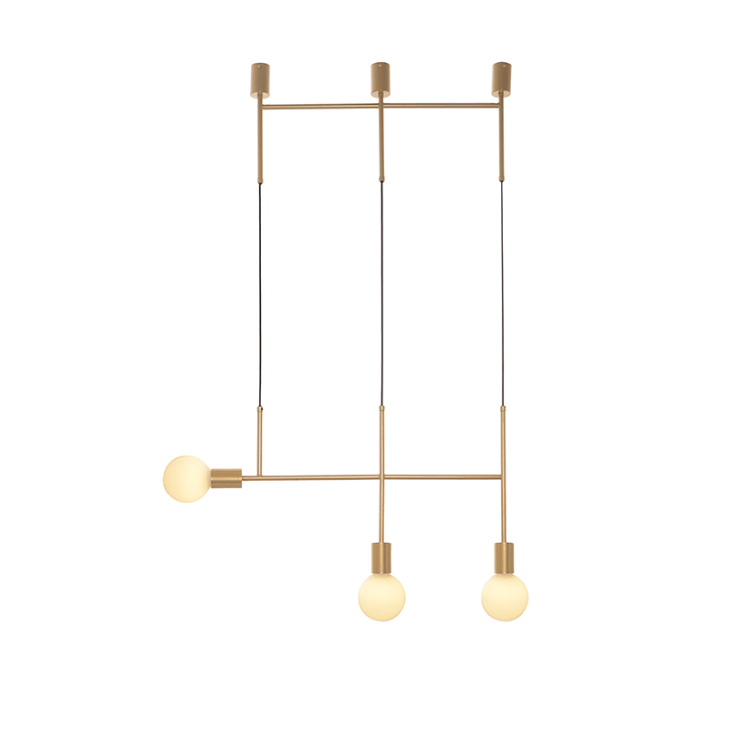 Φωτιστικό Οροφής Τρίφωτο Aca Kyoto TNK853P64GD Gold