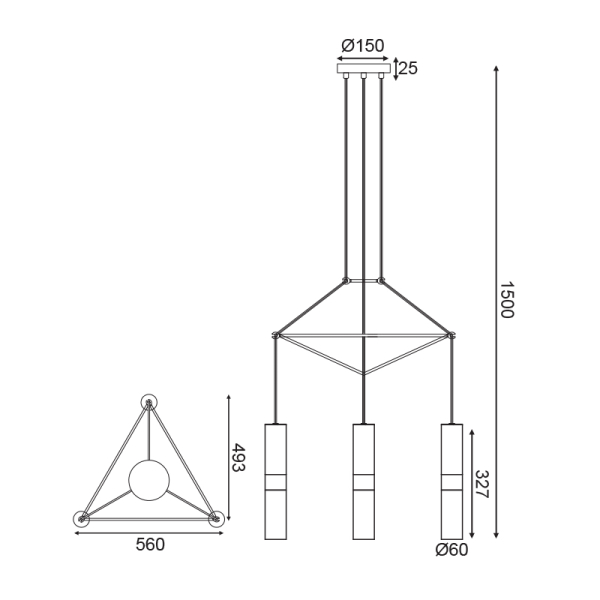 Φωτιστικό Οροφής Τρίφωτο Aca Da Vinci HM853P56WH White