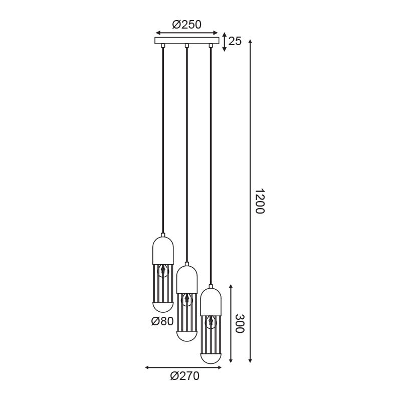 Φωτιστικό Οροφής Τρίφωτο Aca Lab Hm173P27Wh White Home Φωτιστικά Spitishop