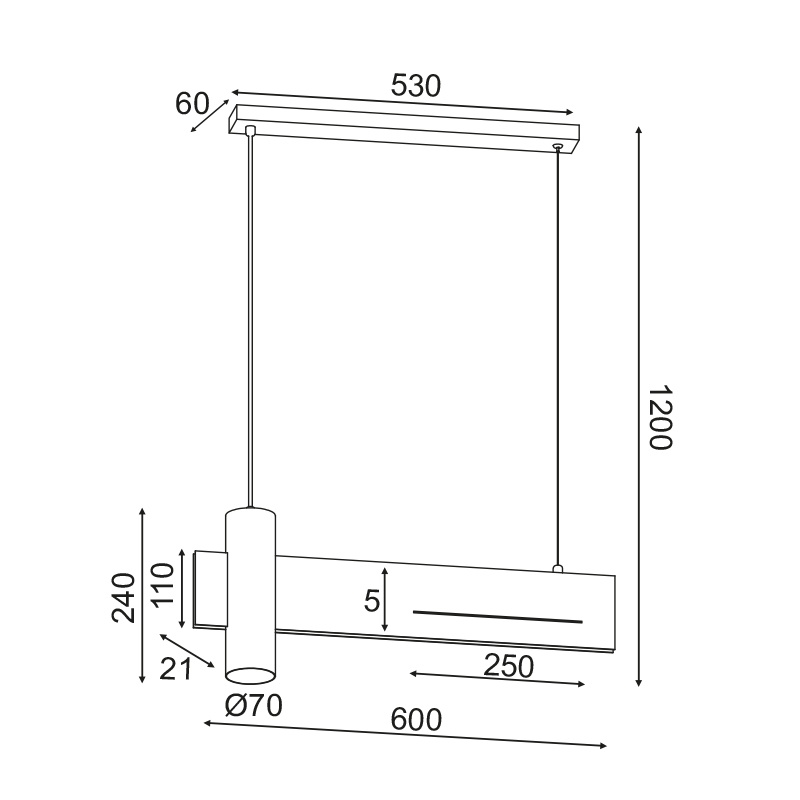 Φωτιστικό Οροφής Aca Linea Dcr21Ledp60B Home Φωτιστικά Spitishop