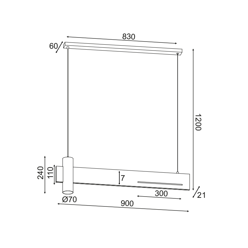 Φωτιστικό Οροφής Aca Linea Dcr21Ledp90B Home Φωτιστικά Spitishop