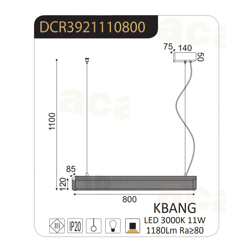 Φωτιστικό Οροφής Led Aca Ofis Dcr39211 Black Home Φωτιστικά Spitishop