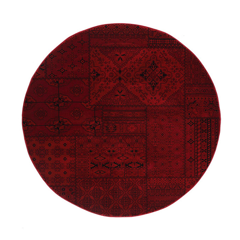 Στρογγυλό Χαλί (Φ160) Royal Carpet Afgan 7675A D.Red