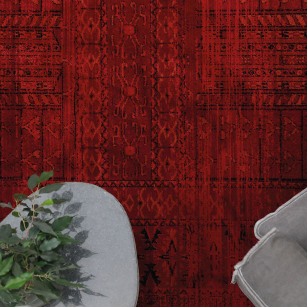 Χαλιά Κρεβατοκάμαρας (Σετ 3τμχ) Royal Carpet Afgan 7504H D.Red