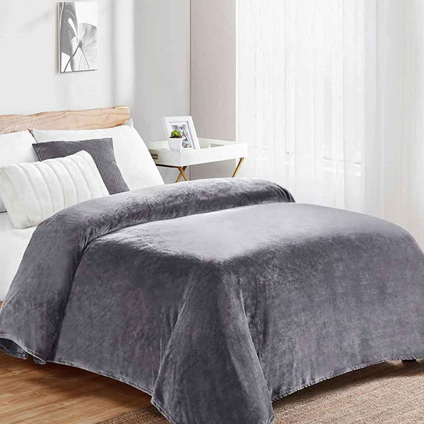 Κουβέρτα Fleece Μονή (160x220) Dimcol Grey 06