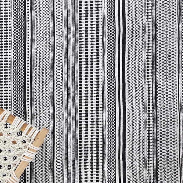 Χαλί Διαδρόμου (70x140) Royal Carpet Urban Cotton Kilim Samaira Black/White