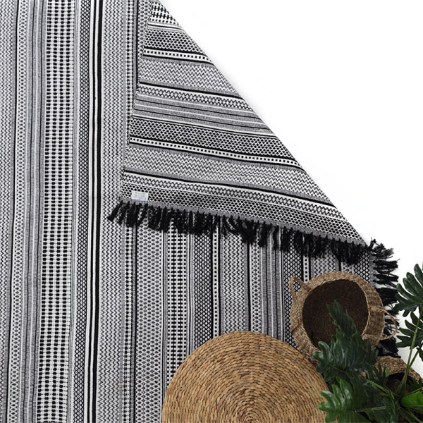 Χαλί All Season (133x190) Royal Carpet Urban Cotton Kilim Samaira Black/White