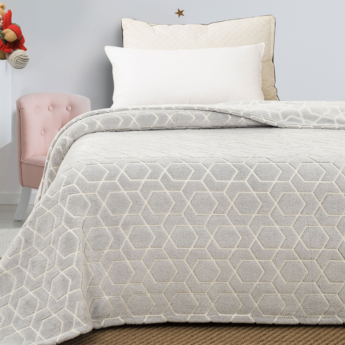 Φωσφοριζέ Κουβέρτα Fleece Υπέρδιπλη (220X240) Palamaiki Luminous Dune Home Λευκά Είδη Κρεβατοκάμαρας Κουβέρτες Υπέρδιπλες Spitishop