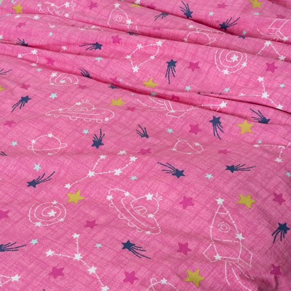 Φωσφοριζέ Πάπλωμα Μονό (160x240) Palamaiki Comet Fuchsia