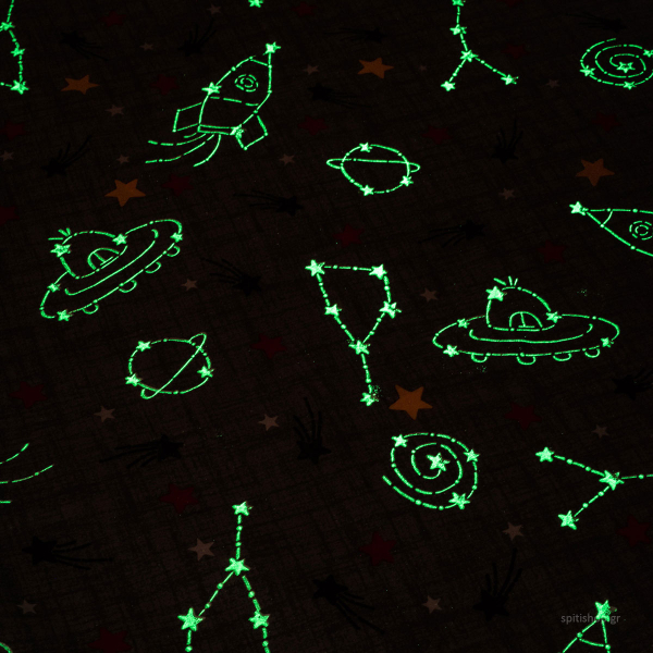 Φωσφοριζέ Πάπλωμα Μονό (160x240) Palamaiki Comet Grey