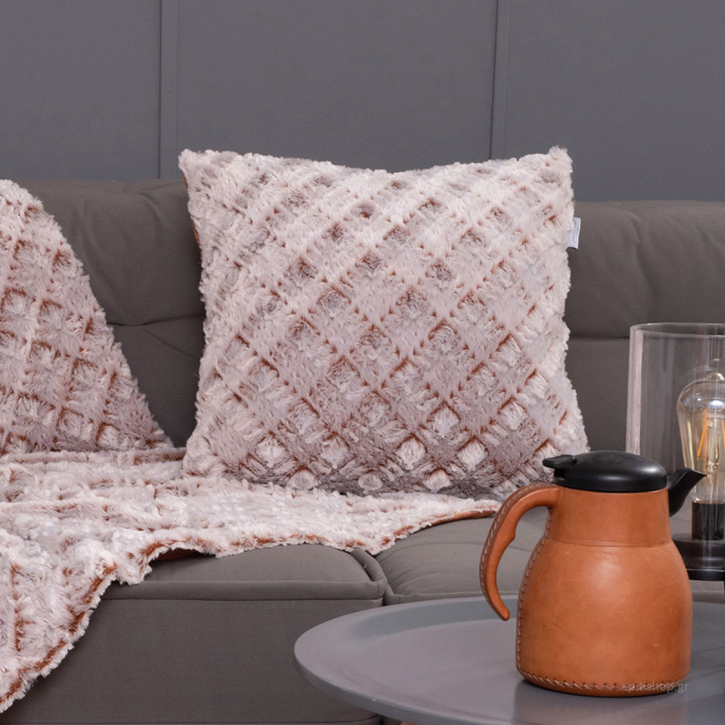 Διακοσμητική Μαξιλαροθήκη Γούνινη (50x50) Palamaiki Holly