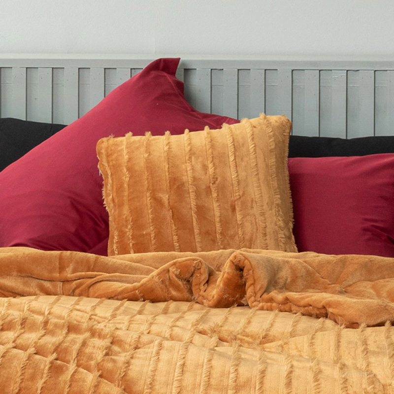 Διακοσμητική Μαξιλαροθήκη Fleece (50x50) Palamaiki Gwen Gold