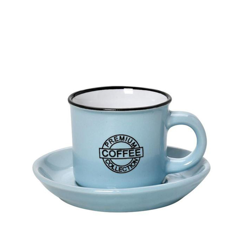 Φλυτζάνι Espresso 90ml + Πιατάκι Espiel Coffee Blue HUN306K12
