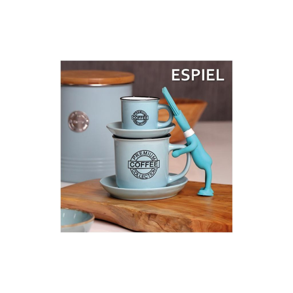 Φλυτζάνι Espresso 90ml + Πιατάκι Espiel Coffee Blue HUN306K12
