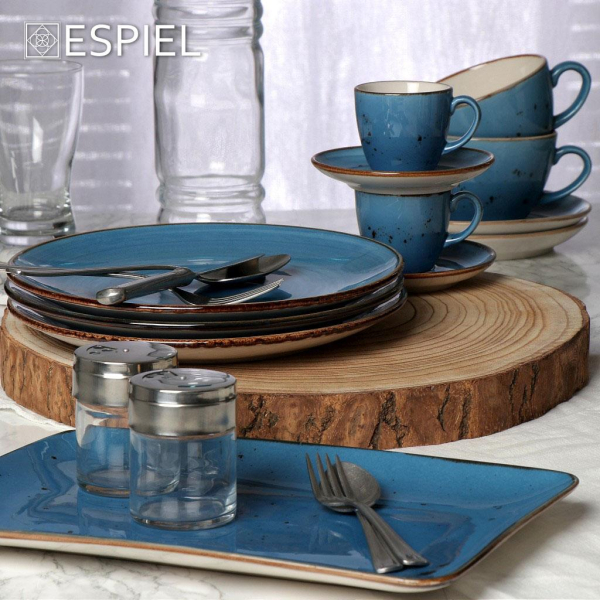 Φλυτζάνι Espresso 90ml + Πιατάκι Espiel Terra Blue TLF112K6