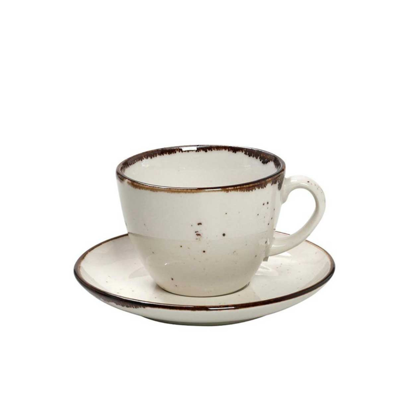 Φλυτζάνι Καφέ 220ml + Πιατάκι Espiel Terra Cream TLK111K6