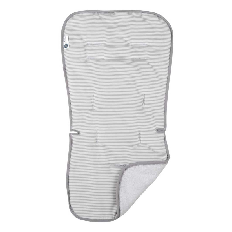 Στρωματάκι Καροτσιού Κόσμος Του Μωρού Ριγέ Γκρι