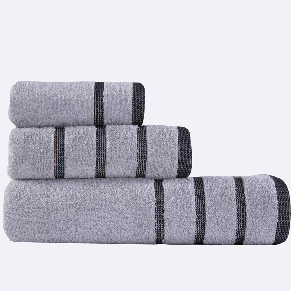 Πετσέτες Μπάνιου (Σετ 3τμχ) Nef-Nef Madison Grey/Black