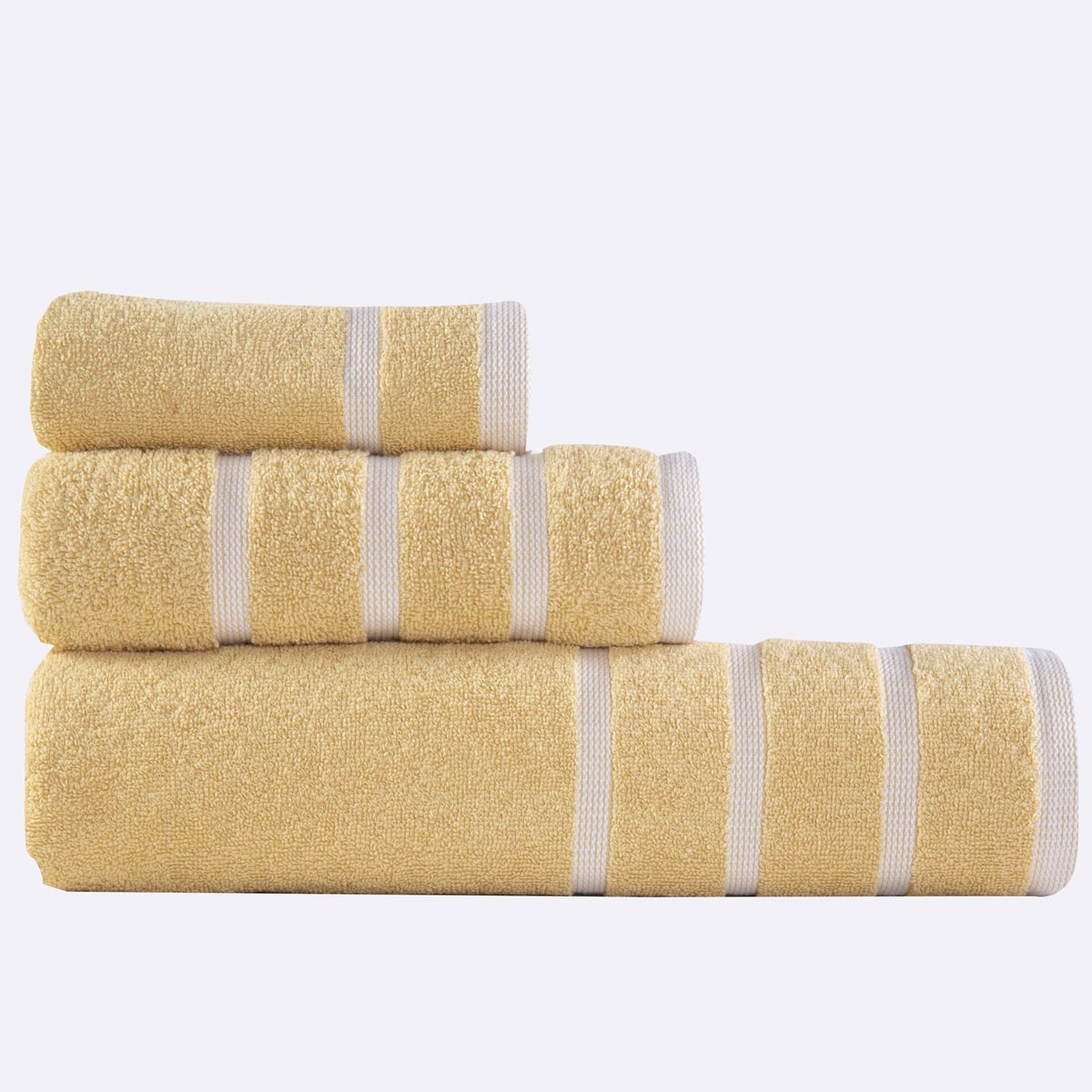 Πετσέτες Μπάνιου (Σετ 3τμχ) Nef-Nef Madison Yellow/White
