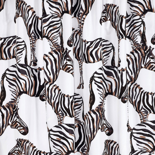 Κουρτίνα Μπάνιου (240x180) Με Κρίκους Kentia Loft Zebra
