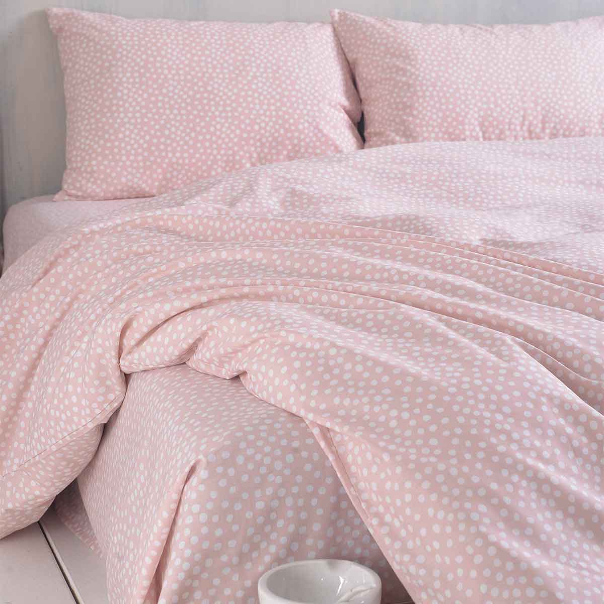 Παπλωματοθήκη Υπέρδιπλη (Σετ 220X250) Rythmos Symbol Cute Pink Home Λευκά Είδη Κρεβατοκάμαρας Παπλωματοθήκες Υπέρδιπλες King Size Spitishop