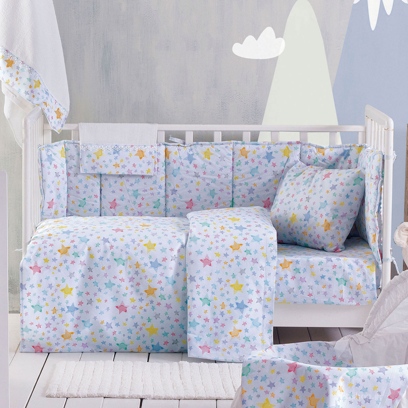 Παπλωματοθήκη Κούνιας (Σετ 110x160) Rythmos Baby Glow Blue