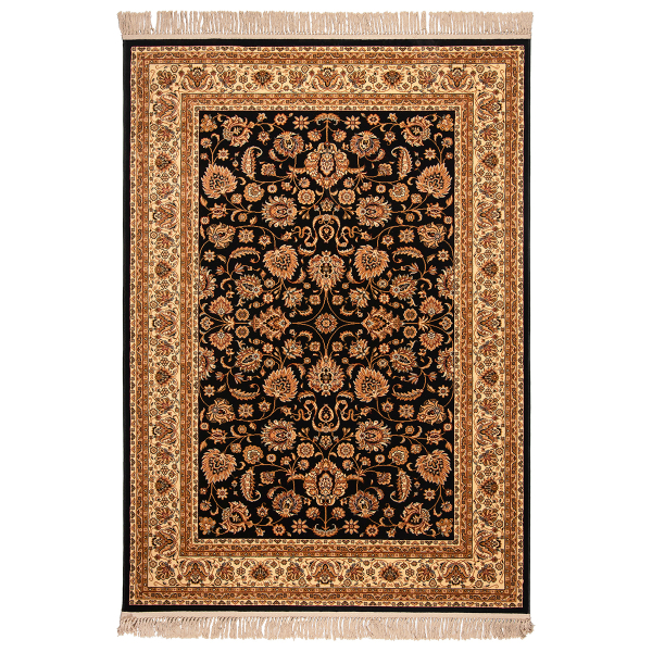 Χαλί Διαδρόμου (80x220) Βιοκαρπέτ Isfahan 3783B Black/ Cream