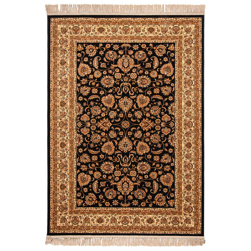 Χαλί Διαδρόμου (80x220) Βιοκαρπέτ Isfahan 3783B Black/ Cream