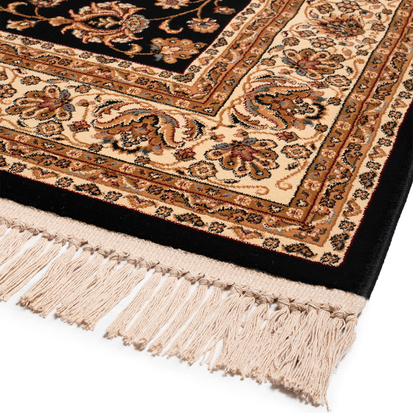 Χαλί Διαδρόμου (80x220) Βιοκαρπέτ Isfahan 3783B Black/ Cream