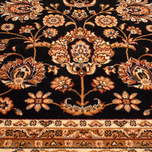 Χαλί Διαδρόμου (80x220) Βιοκαρπέτ Isfahan 3783B Black/ Cream