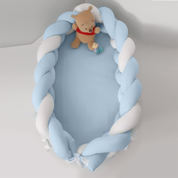 Φωλιά Ύπνου Με Πλεξούδα Baby Oliver Des 110 Γαλάζιο