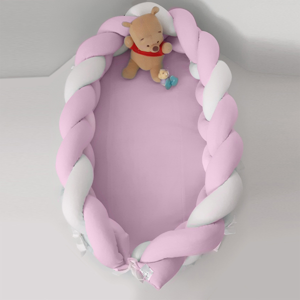 Φωλιά Ύπνου Με Πλεξούδα Baby Oliver Des 120 Ροζ