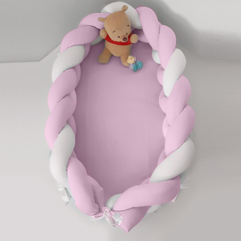 Φωλιά Ύπνου Με Πλεξούδα Baby Oliver Des 120 Ροζ