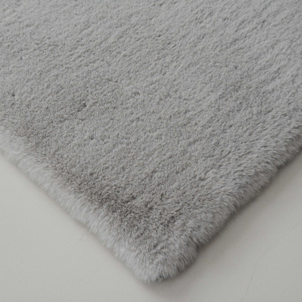 Γούνινο Χαλί (100x160) New Plan Puffy FC6 Light Grey