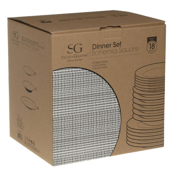 Σετ Πιάτα 18τμχ S-D Bohemia Square 154723D