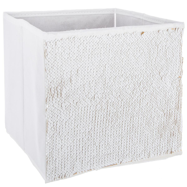 Κουτί Αποθήκευσης (24x24x23) A-S Sequin White 127333B