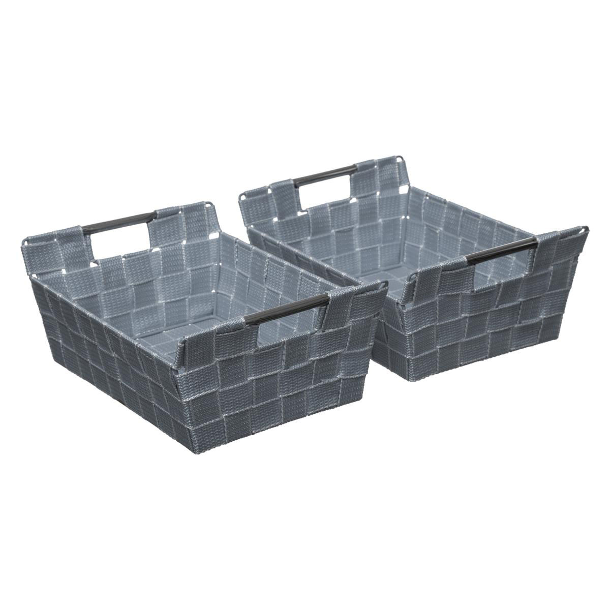 Καλάθια Αποθήκευσης (Σετ 2τμχ) F-V Storage Baskets Grey 160828A