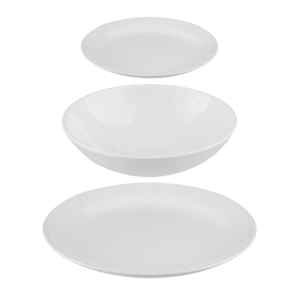 Σετ Πιάτα 18τμχ S-D Colorama White 154520A