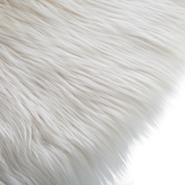 Γούνινο Στρογγυλό Πατάκι (Φ90) A-S Fur White 158519
