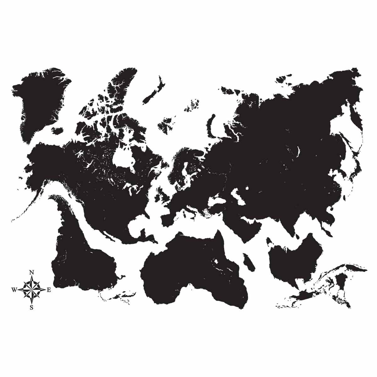 Αυτοκόλλητο Τοίχου Ango Black Map 44214 Home Παιδικά Αυτοκόλλητα Spitishop