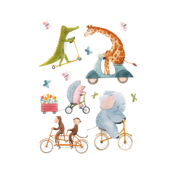 Παιδικά Αυτοκόλλητα Τοίχου Ango Riding Animals 18117