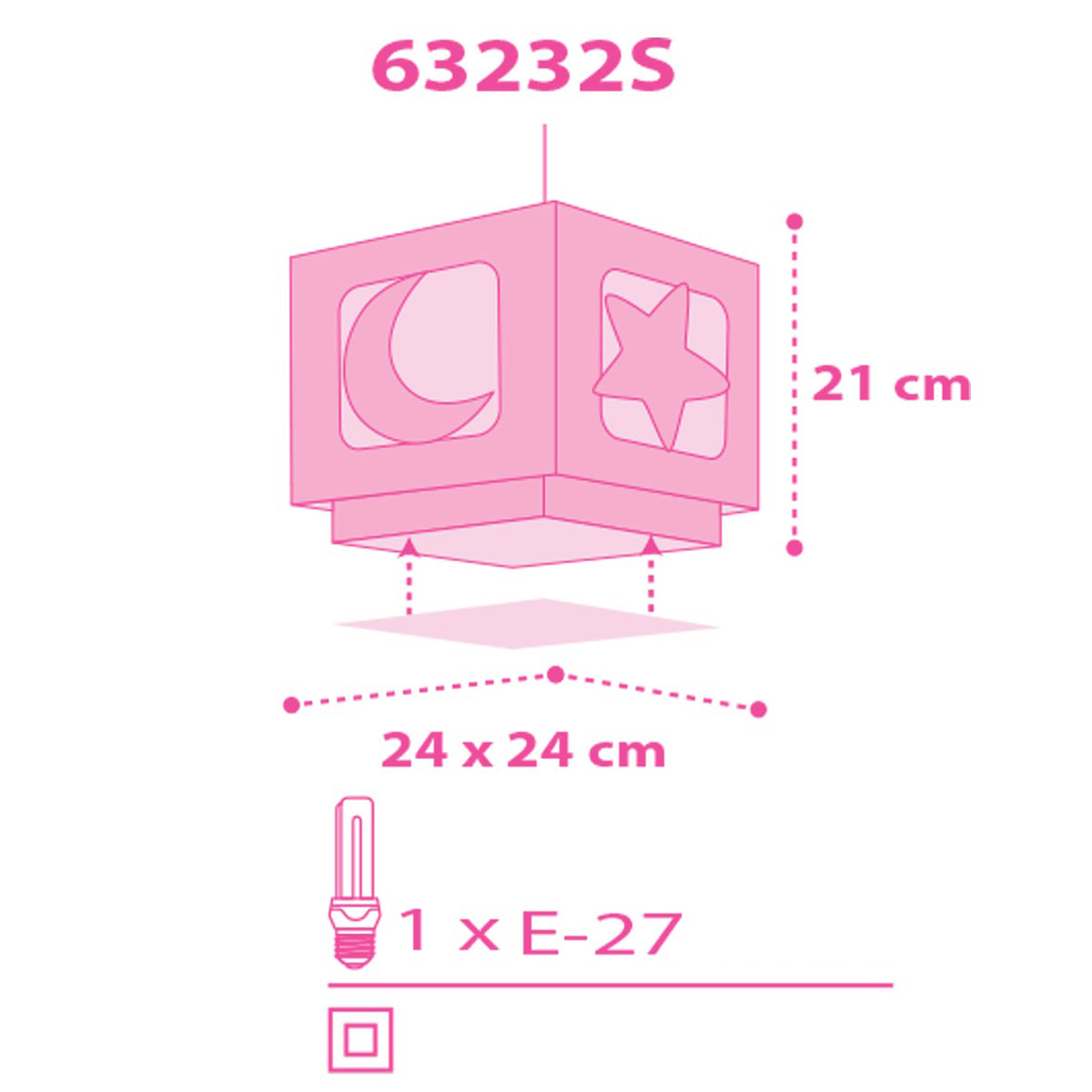 Παιδικό Φωτιστικό Οροφής Μονόφωτο Ango Moon Pink 63232 S Home Φωτιστικά Παιδικά Spitishop