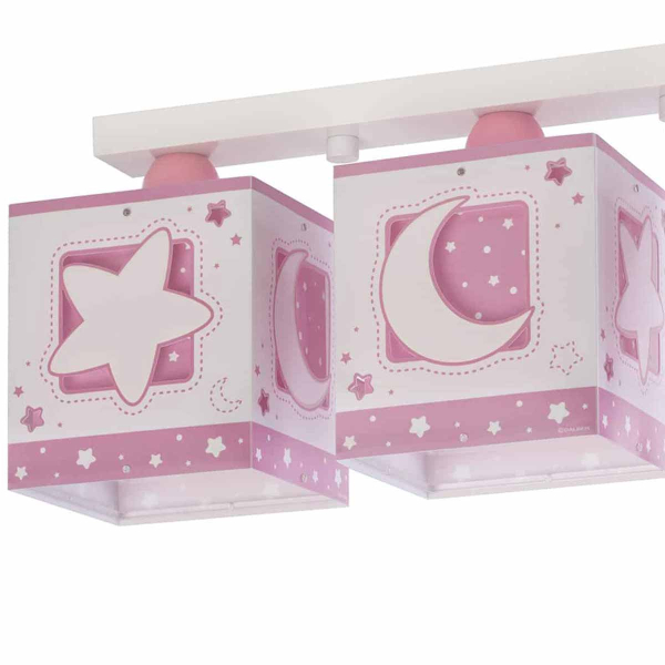 Παιδικό Φωτιστικό Οροφής Τρίφωτο Ango Moon Pink 63233 NS