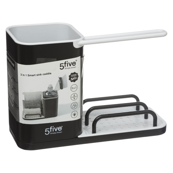 Θήκη Για Δοχείο Υγρού Πιάτων + Για Σφουγγάρι F-V Caddie Black 202009